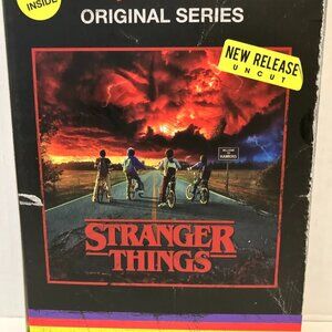 NEW! VHS BETA Style Boxed Netflix STRANGER THINGS T-Shirt Size L